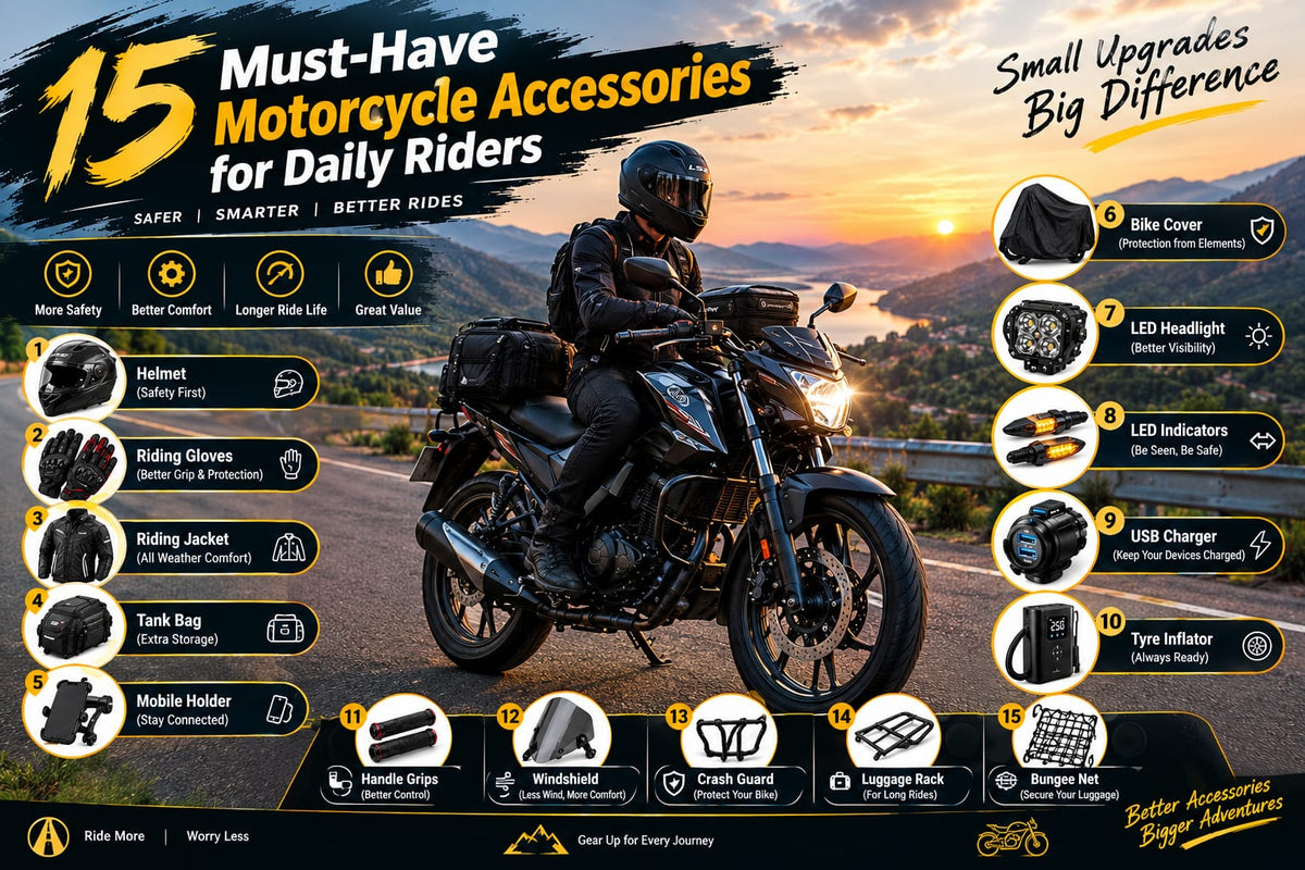 15 Must-Have Motorcycle Accessories for Daily Riders