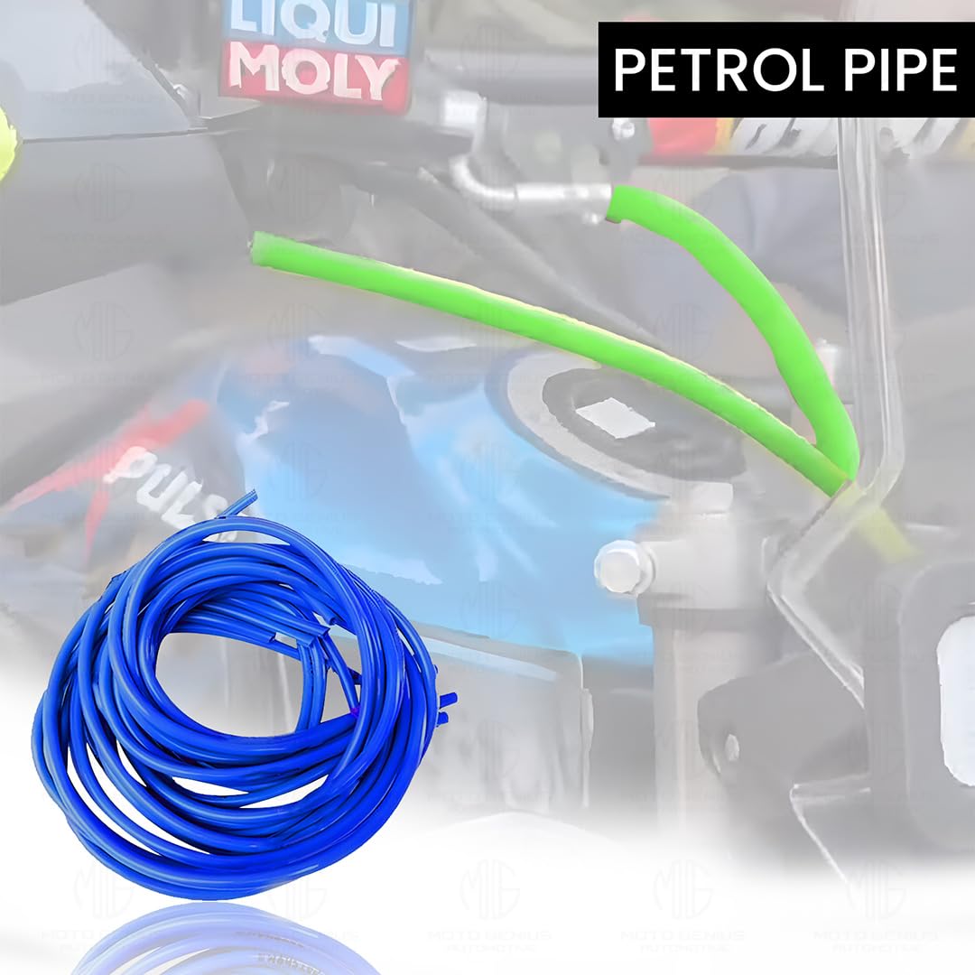 1 Meter Motorcycle Petrol Gas Oil Delivery Tube Pipe, Fuel Gasoline Hose for Motorbike, ATV and Scooter-Blue - Moto Genius