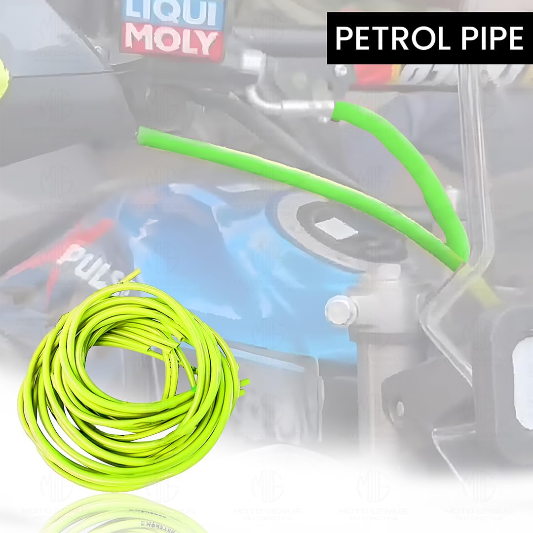 1 Meter Motorcycle Petrol Gas Oil Delivery Tube Pipe, Fuel Gasoline Hose for Motorbike, ATV and Scooter-Neon - Moto Genius