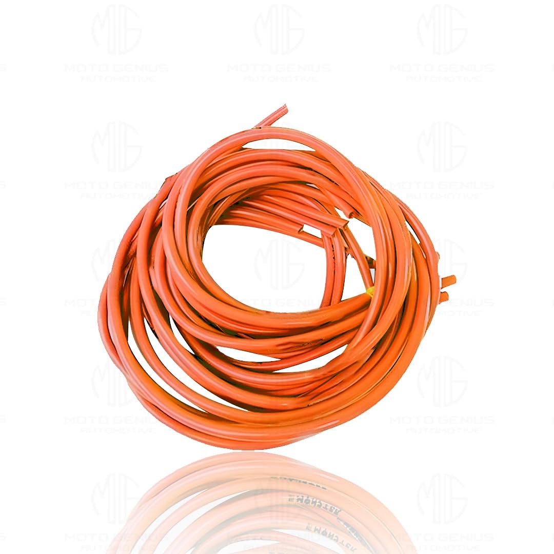 1 Meter Motorcycle Petrol Gas Oil Delivery Tube Pipe, Fuel Gasoline Hose for Motorbike, ATV, Scooter-Orange - Moto Genius