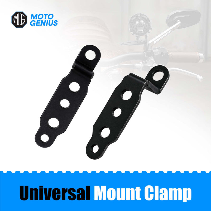 Motorcycle Fog Light Mount Brackets - Z-Shaped Adjustable Rear View Mirror Extension Holder for Bike (2PC)