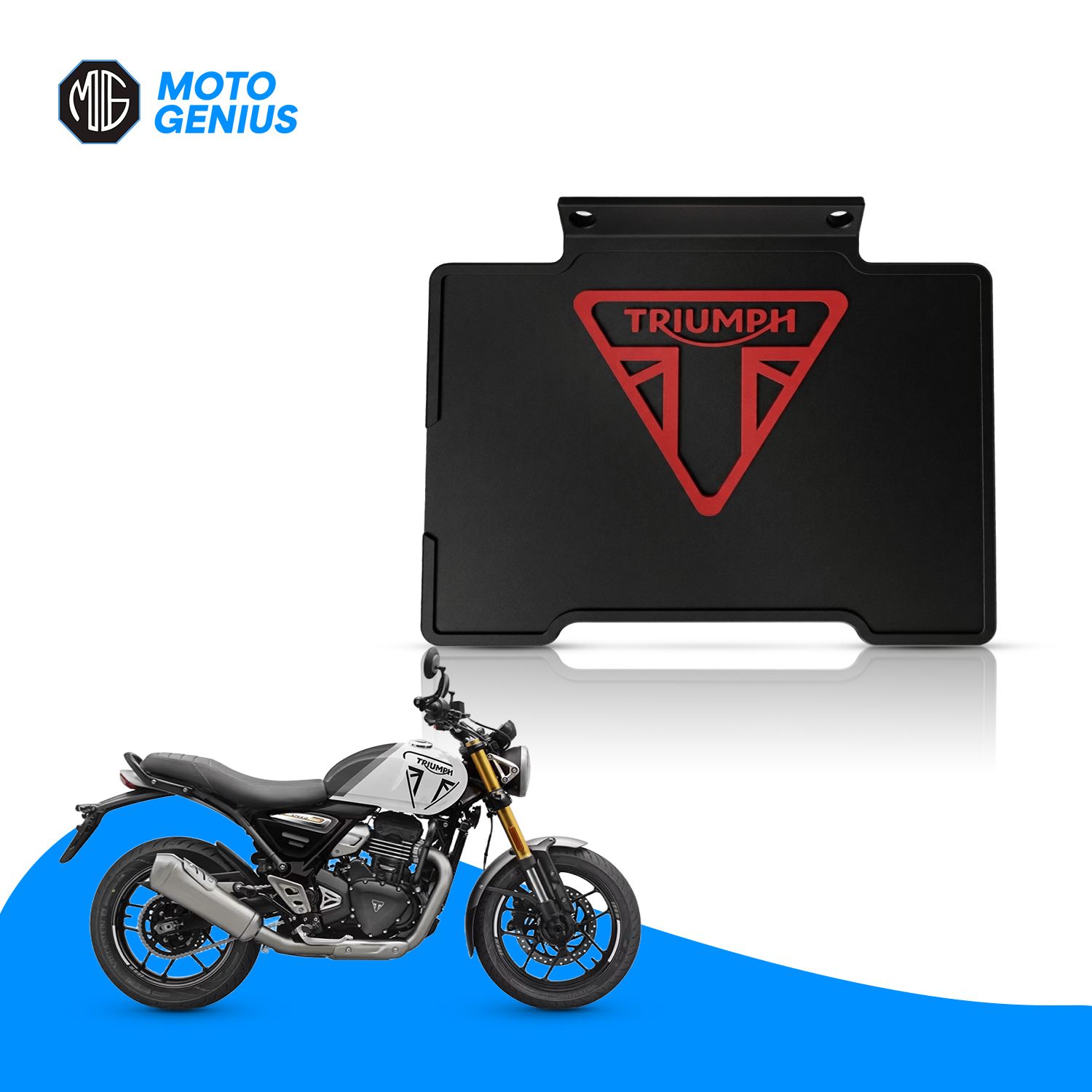 Rear Mud Flap for Triumph Speed 400 & Scrambler 400X | Flexible Unbreakable Splash Guard Mudflap