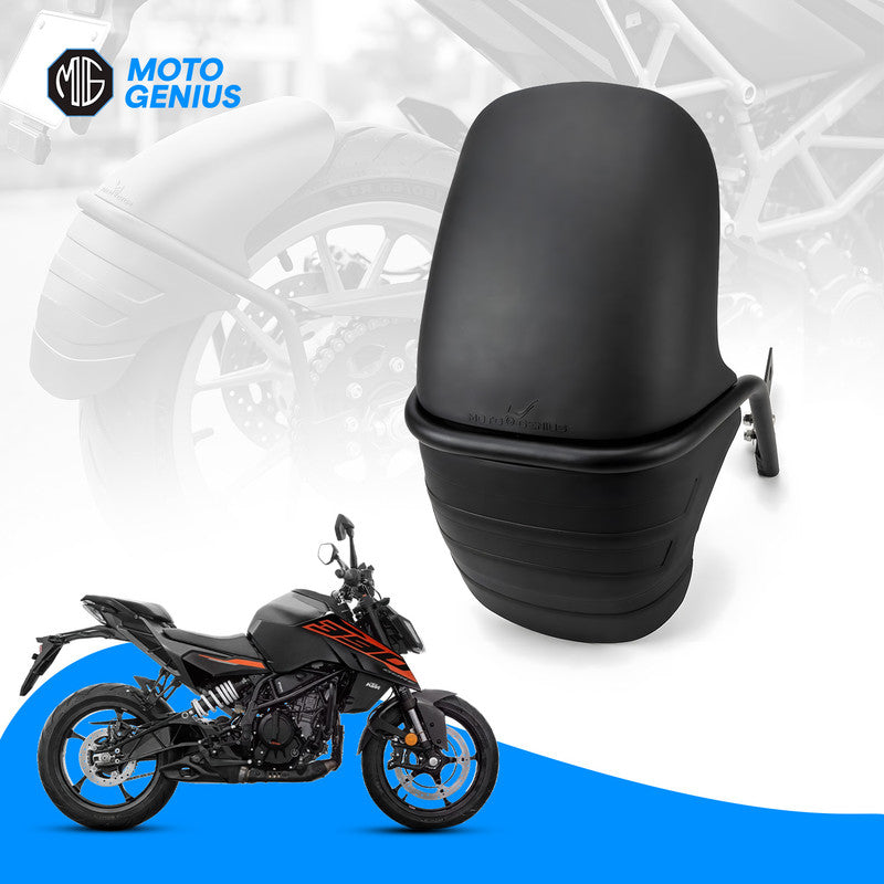 Rear Mudguard Tyre Hugger Anti-Splash Fender with Heavy Duty Metal Bracket for KTM Duke Generation 3 Motorcycle (Black)