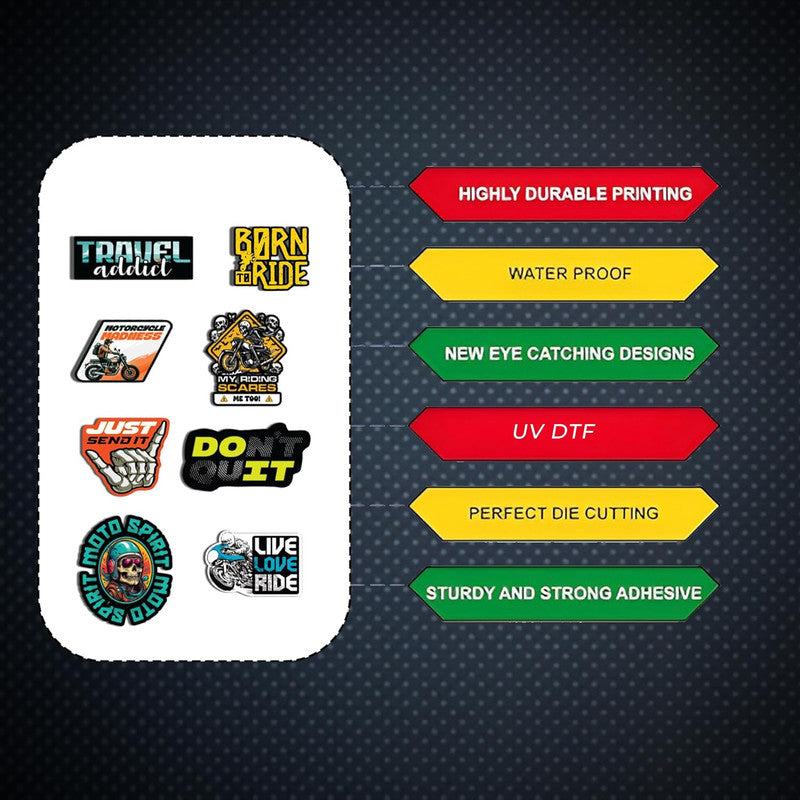 NOS 3D Vinyl Sticker Waterproof Decals for Motorcycle, Helmet & Laptop | Edgy Aesthetic Stickers for Bikes and cars