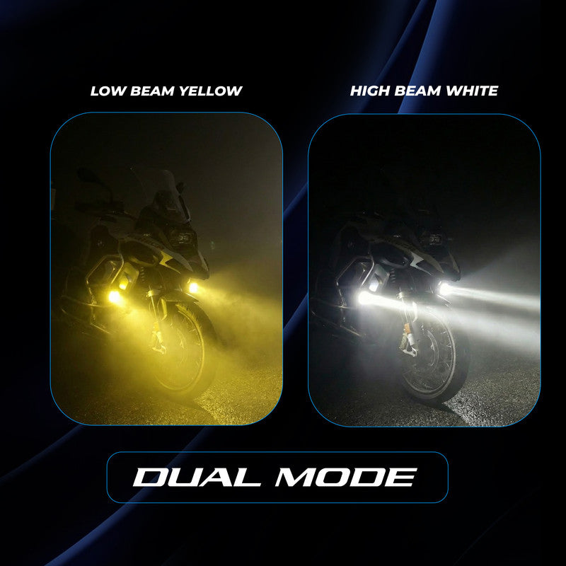 Single LED Future Eye Fog Light 60W with Switch & Wiring Harness, Low/High Beam Combo, IP67 Waterproof, High-Brightness Auxiliary Driving Light (Pack of 2) (MGF3)