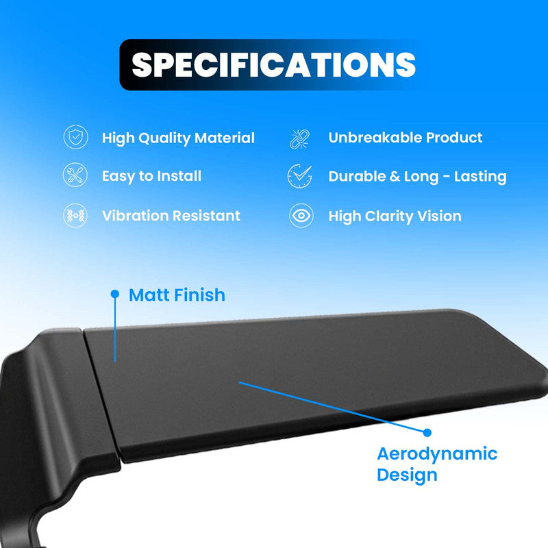 Universal Motorcycle Rearview Mirrors, 180° Adjustable Rotating Side Wing Mirrors, Handlebar Mounted Rear View Mirror for Motorcycles, Scooters & Bikes
