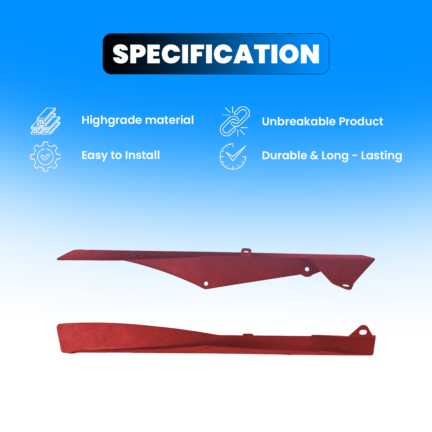 RR310 Chain Cover Aluminium | Lightweight & Durable Motorcycle Chain Guard Protector | Compatible with RR 310 | Easy Installation Spare Part (Red)