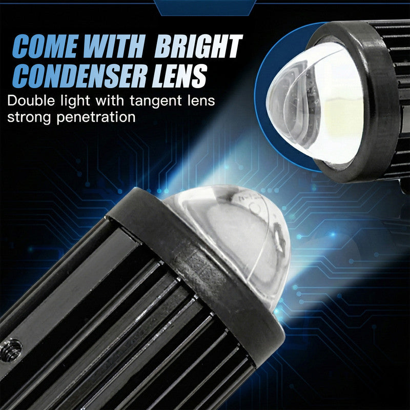 Motorcycle LED Fog Light 50W, Universal Bike Auxiliary Headlamp, Compact High-Power LED Fog Lamp, Waterproof & Durable (Pack of 2)