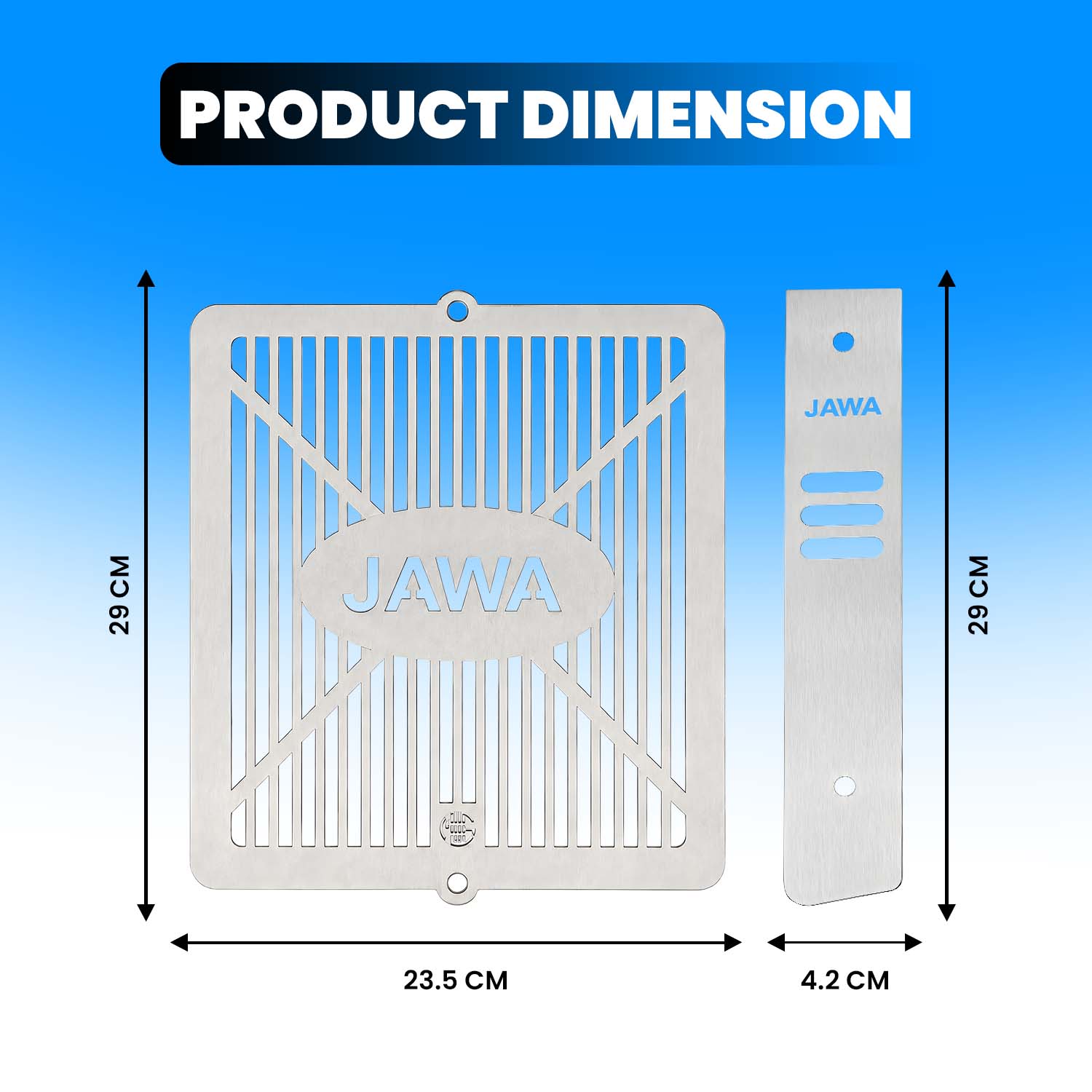 Radiator Guard for JAWA 42 | Durable Stainless Steel Protector |Essential Accessory for Motorcycle Radiator Protection