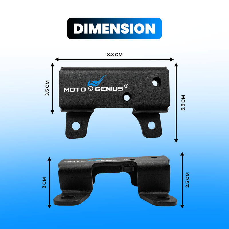 TVS Ronin 225 Center Meter Console Mounting Clamp | Heavy Duty Speedometer Relocation Bracket | Symmetric Handlebar View