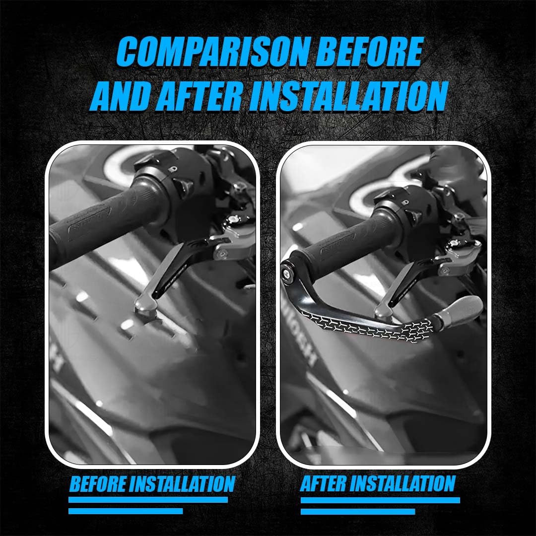 3D Design Universal CNC Handlebar Brake Clutch Lever Protector Guard for Motorcycles & Bikes | Durable and Stylish-Grey - Moto Genius