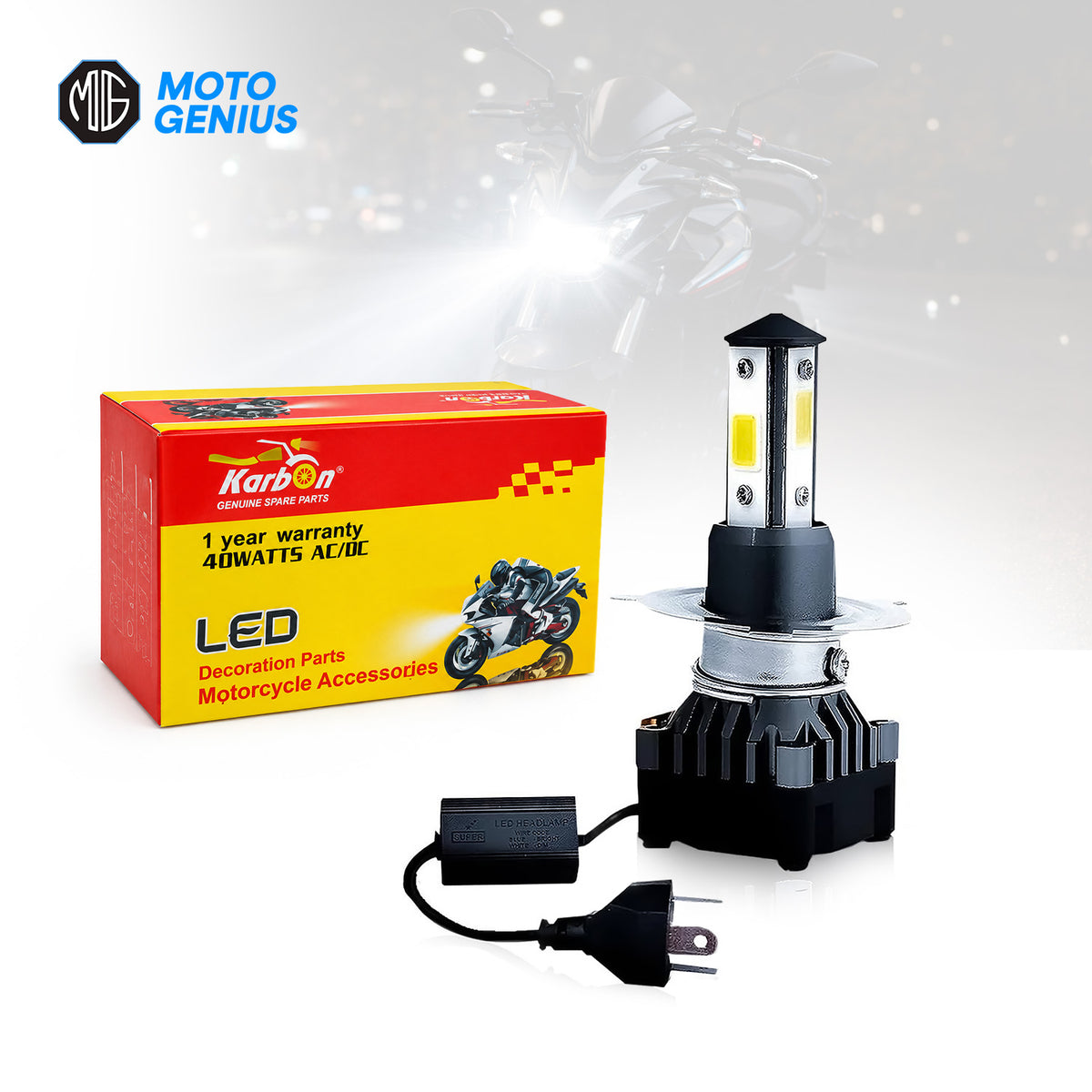 40W LED Headlight Conversion Kit H4