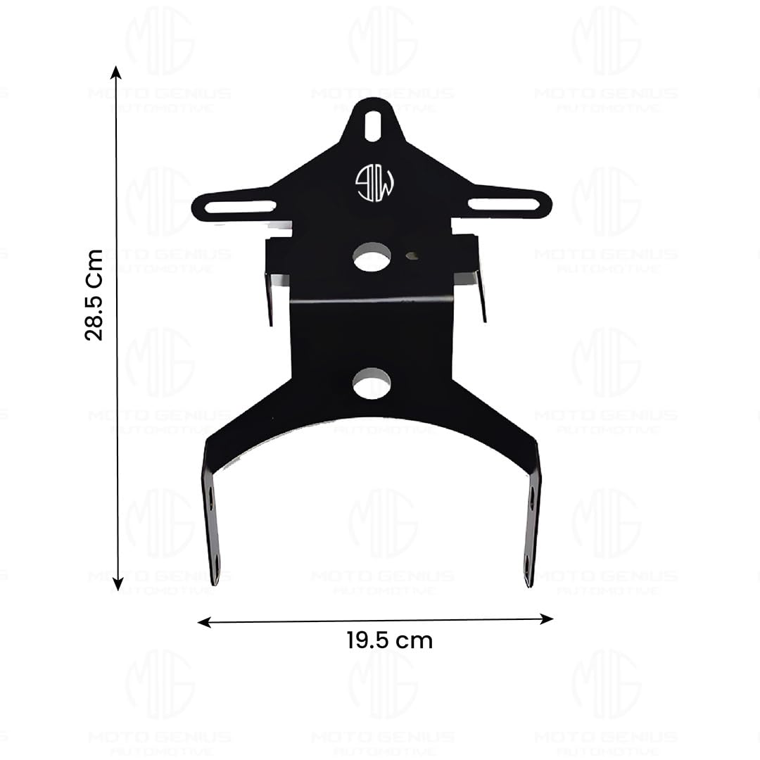 MOTO GENIUS Heavy Metal Tail Tidy Number Plate Holder for Xpulse Motorbike | License Plate Bracket (Black)