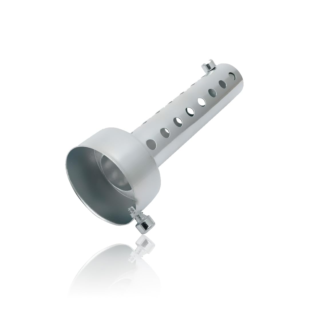 MOTO GENIUS Motorcycle Stainless Steel Universal Exhaust DB Killer | 51mm Silencer Muffler for Enhanced Performance (Cylinder Shape)