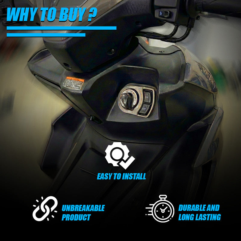 MOTO GENIUS Motorcycle Ignition Key Lock Switch Cover Protector Ring for Yamaha Aerox 155, Durable & Stylish Ignition Key Guard Accessory