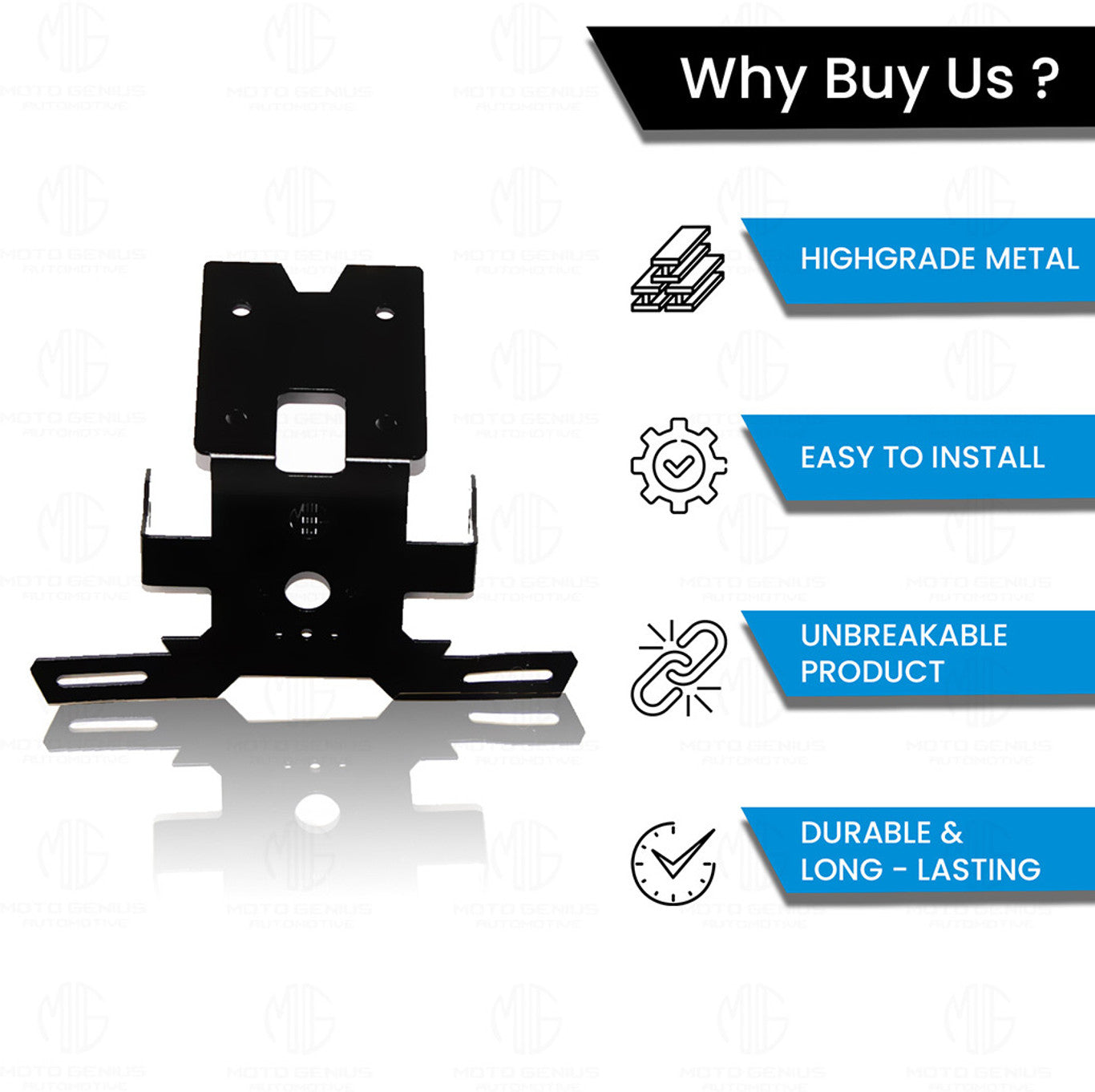 Moto Genius Heavy Metal Tail Tidy Number Plate Holder for R15 V4 | License Plate Bracket Bike Number Plate