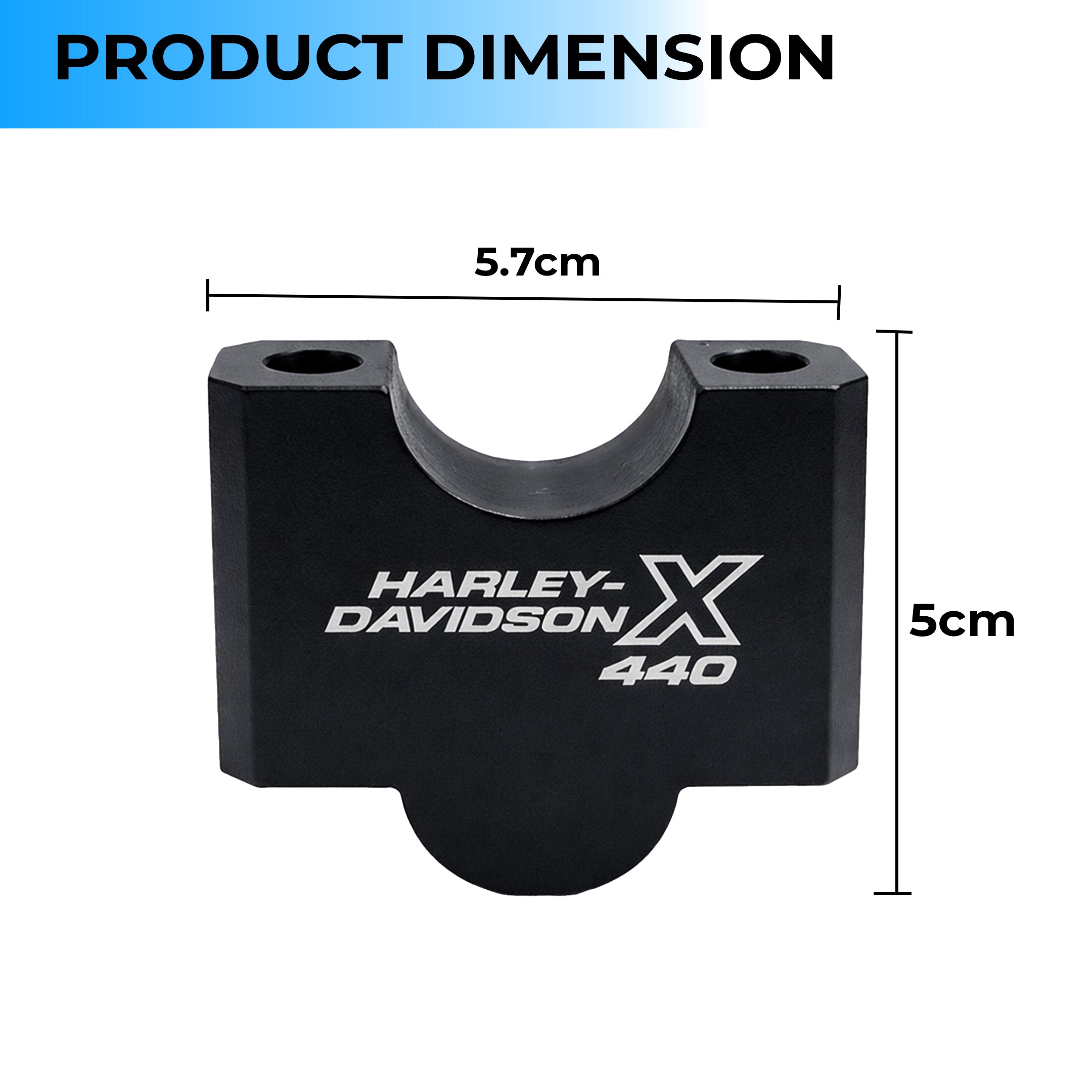 Adjustable Aluminium Handlebar Riser for X440 Motorbike | CNC Height Riser Clamp | Improved Riding Comfort & Control | Easy Bolt-On Installation