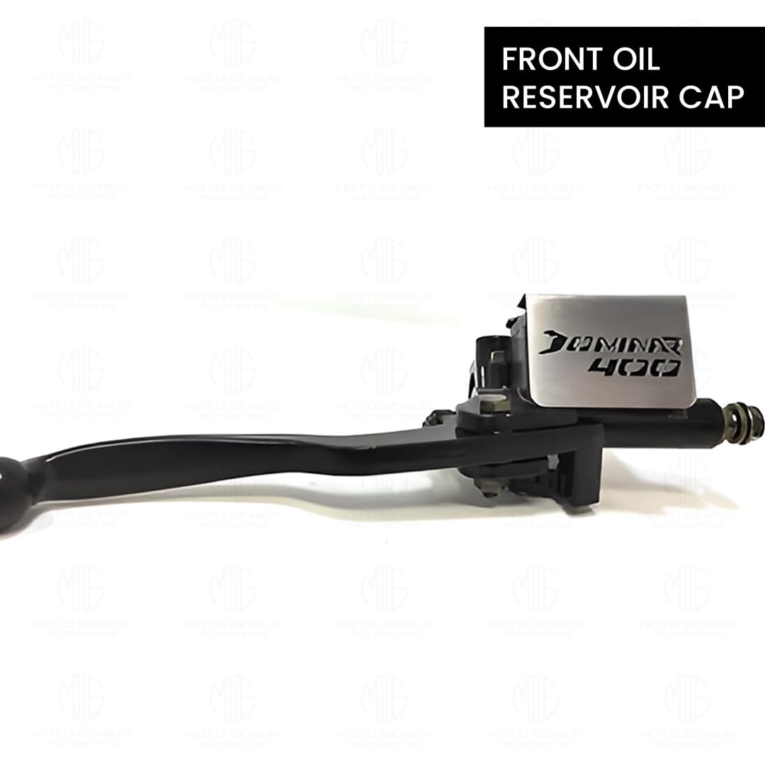 MOTO GENIUS Stainless Steel Front Disc Brake Fluid Reservoir Oil Cap for RE Himalayan BS3/BS4/BS6/Scram Motorbike | Replacement for Enhanced Durability and Performance (Pack of 1) ()