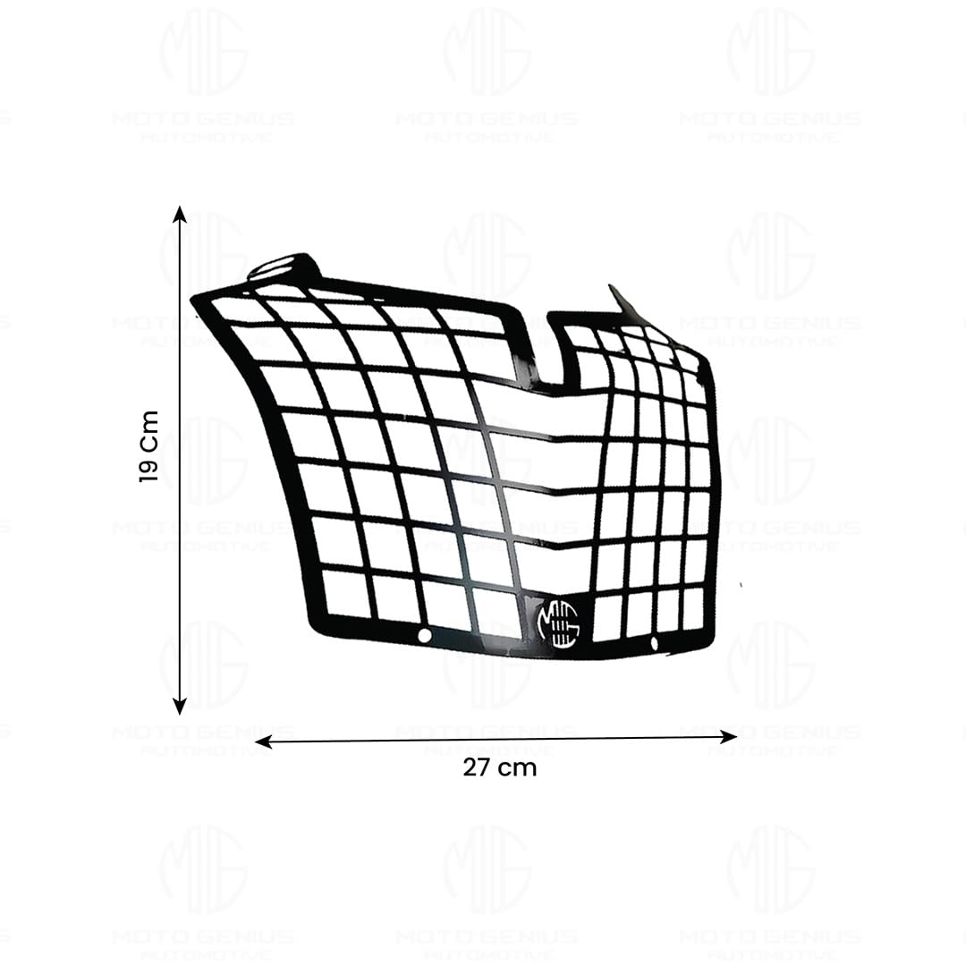 MOTO GENIUS Front Headlight Grill Guard for Dominar | Durable Metal Protective Head Light Frame Protector | Compatible with Dominar 250 400