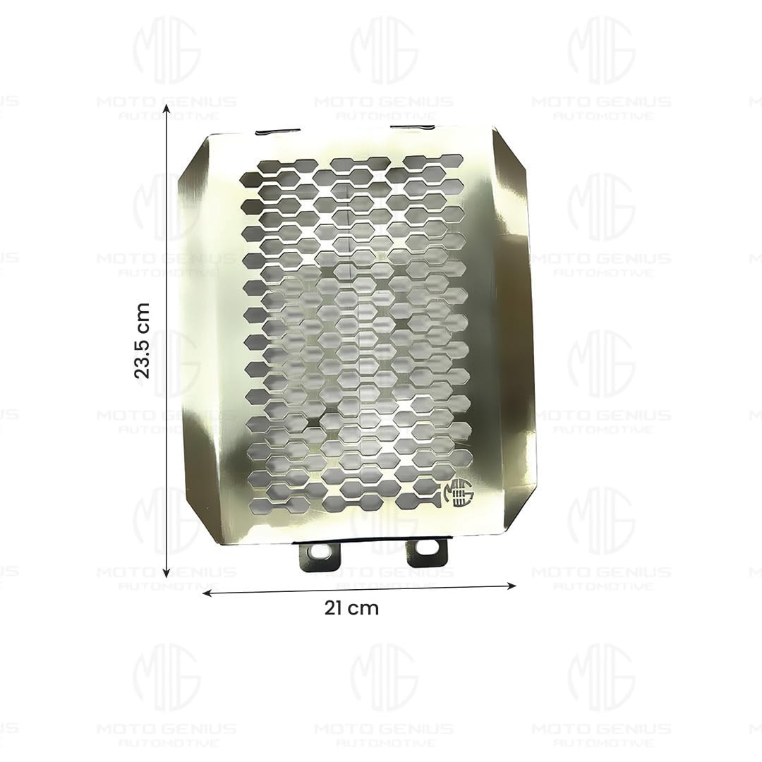 MOTO GENIUS Radiator Guard for RE Super Meteor 650 | Durable Stainless Steel Protector |Essential Accessory for Motorcycle Radiator Protection (Honeycomb Design)