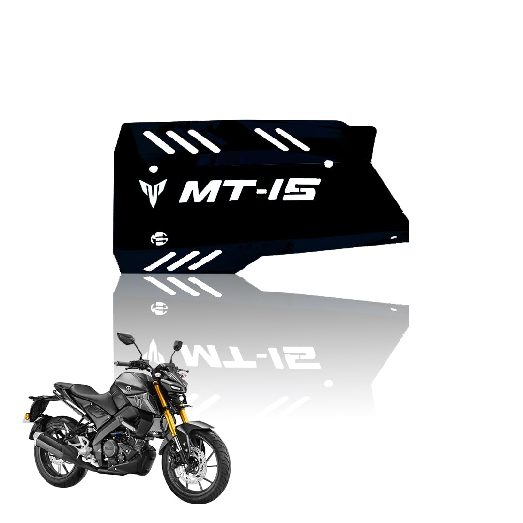 MOTO GENIUS Stainless Steel Exhaust Cover Silencer Protector for MT 15 | Premium Exhaust Heat Shield Protector for Enhanced Durability and Style | Easy Installation