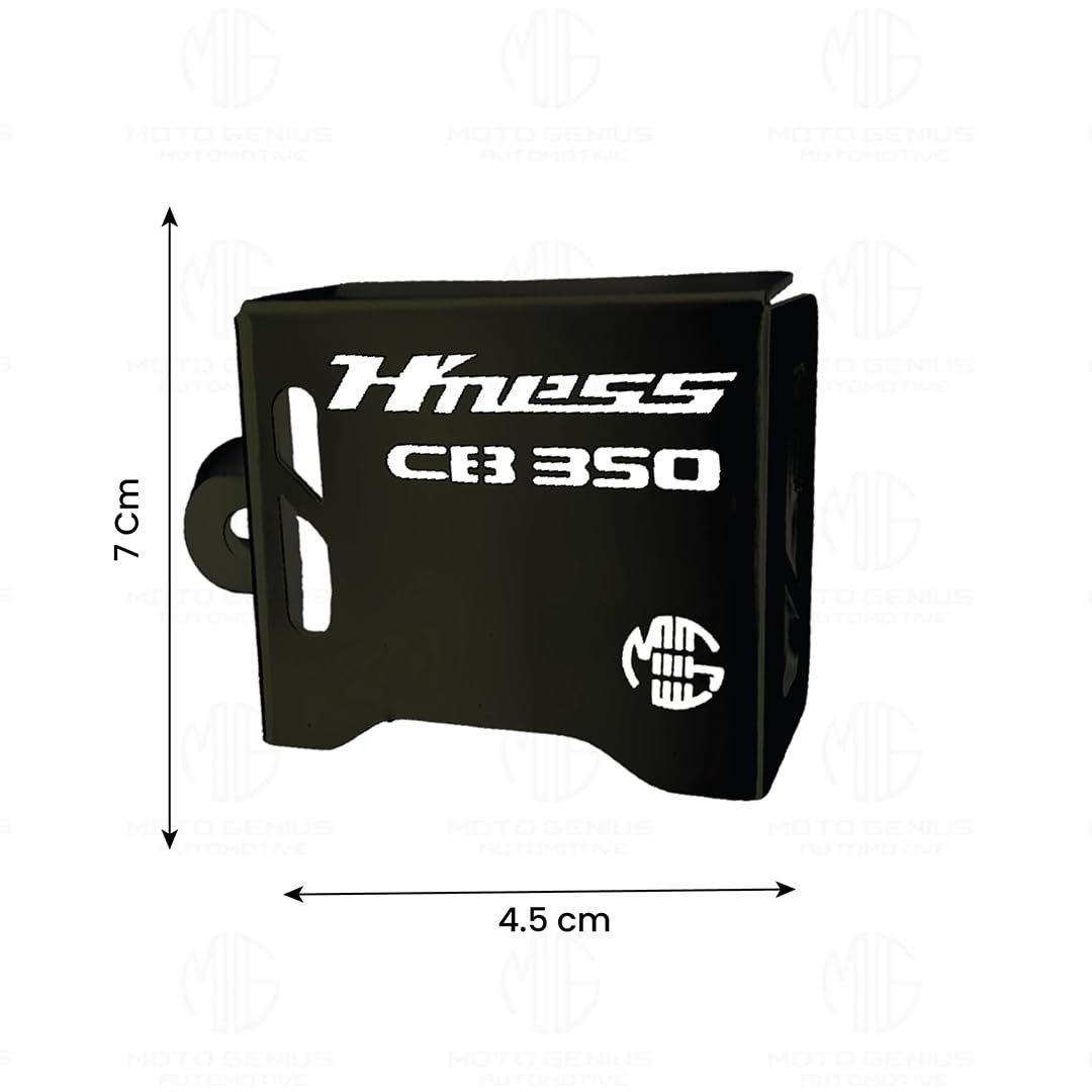 MOTO GENIUS Stainless Steel Rear Brake Oil Container Guard for Hnees CB 350 – Durable Protection & Stylish Design for Motorcycles ()