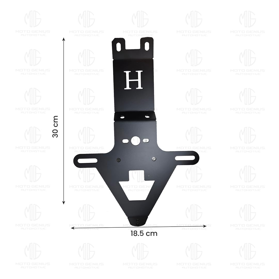 MOTO GENIUS Heavy Metal Tail Tidy Number Plate Holder | License Plate Bracket for Hunter 350
