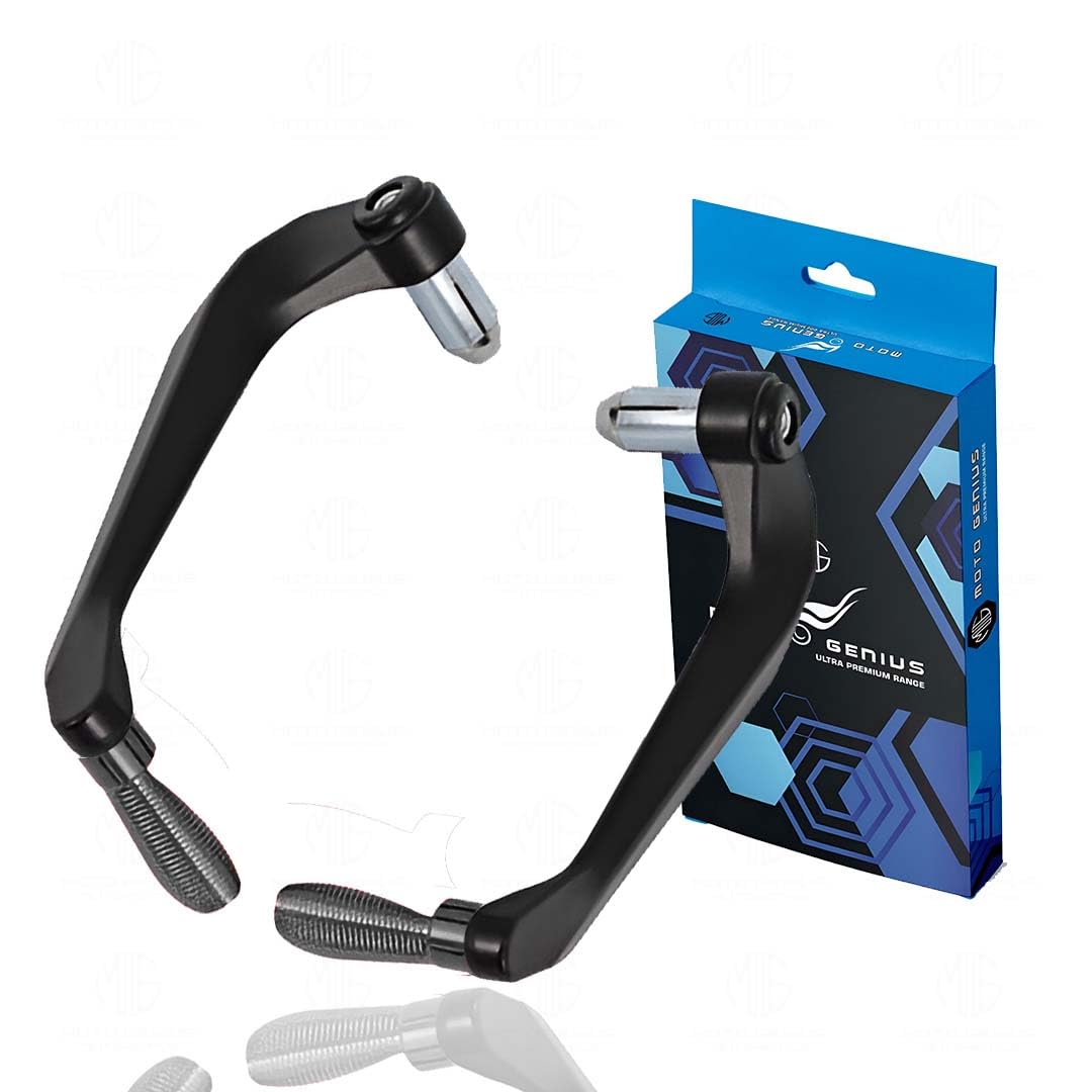 MOTO GENIUS Adjustable CNC Brake Clutch Lever Protector Guard for Motorcycles & Bikes | Universal Fit, Durable Aluminum, Lever Protection, Minimalist Design