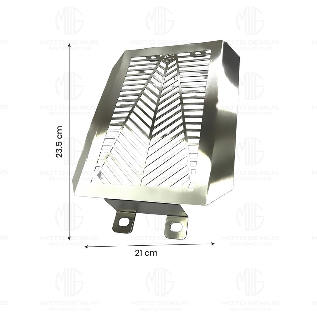 MOTO GENIUS Radiator Guard for RE Super Meteor 650 | Durable Stainless Steel Protector |Essential Accessory for Motorcycle Radiator Protection (Honeycomb Design)