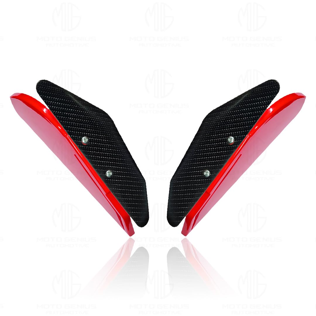 MOTO GENIUS Heavy-Duty Universal Plastic Side Wings for Sport Bikes | Aerodynamic, Lightweight, and Stylish Upgrade ()