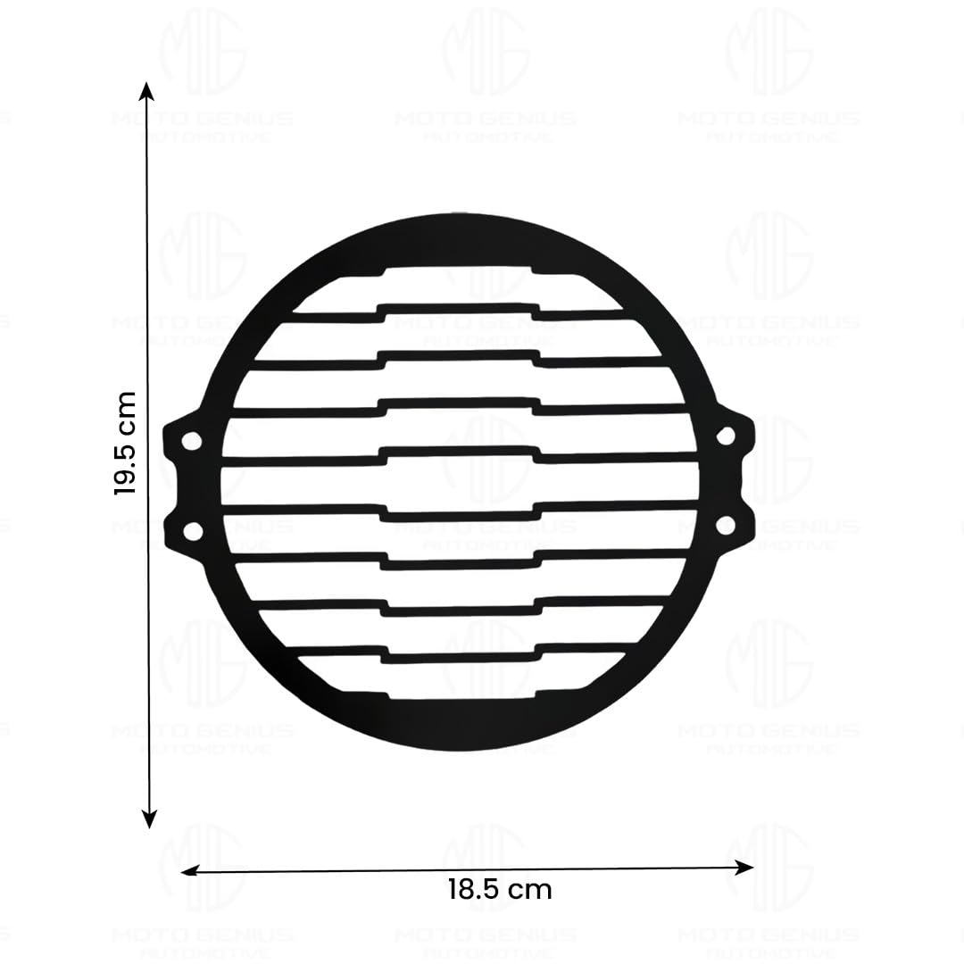MOTO GENIUS Front Headlight Grill Guard for HUNTER Motorbike | Durable Metal Protective Head Light Frame Protector