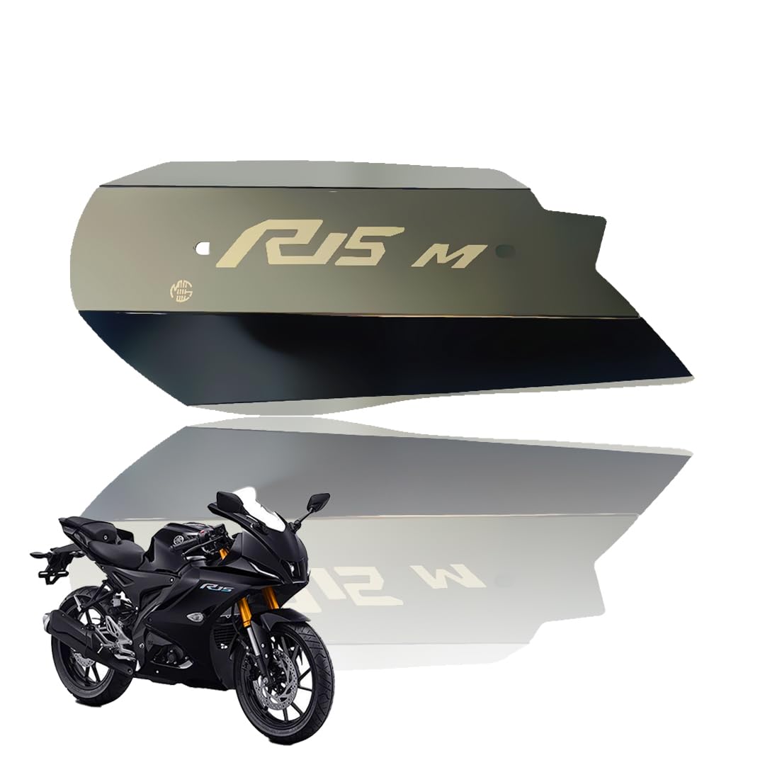 MOTO GENIUS Exhaust Cover Silencer Protector for R15 V4 | Premium Exhaust Heat Shield Protector for Enhanced Durability and Style | Easy Installation | R15-M ()