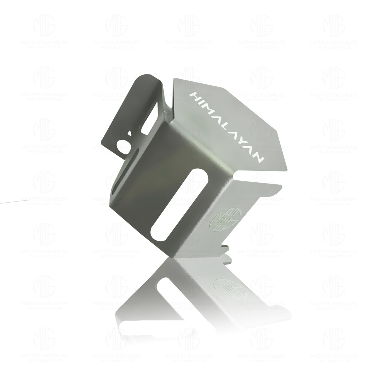 MOTO GENIUS Stainless Steel Rear Brake Oil Reservoir Guard for RE Himalayan BS3/BS4/BS6/Scram Motorbike | Durable Protection