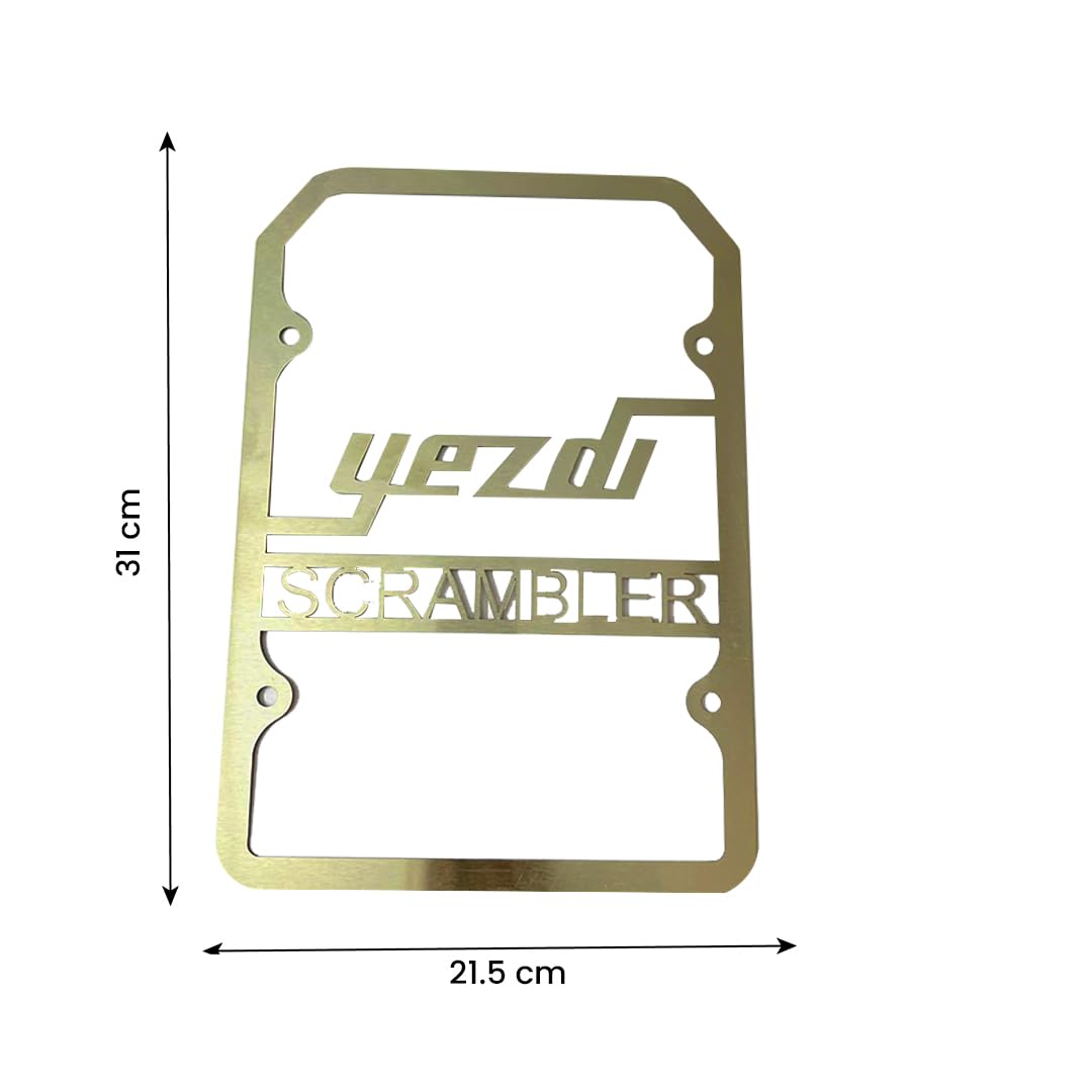 MOTO GENIUS Radiator Guard for Yezdi Scrembler Motorbike | Durable Stainless Steel Protector |Essential Accessory for Motorcycle Radiator Protection