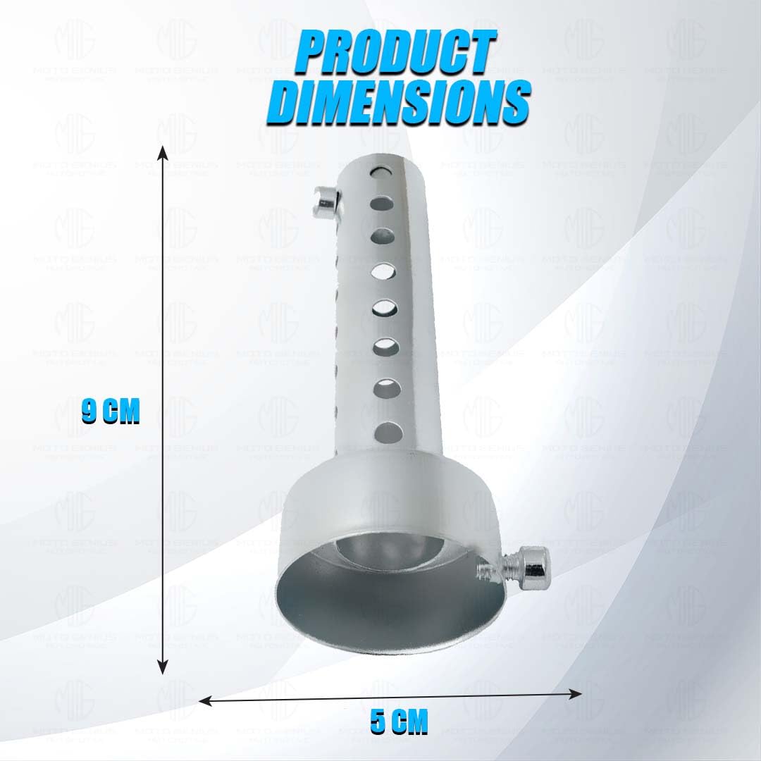MOTO GENIUS Motorcycle Stainless Steel Universal Exhaust DB Killer | 51mm Silencer Muffler for Enhanced Performance (Cylinder Shape)