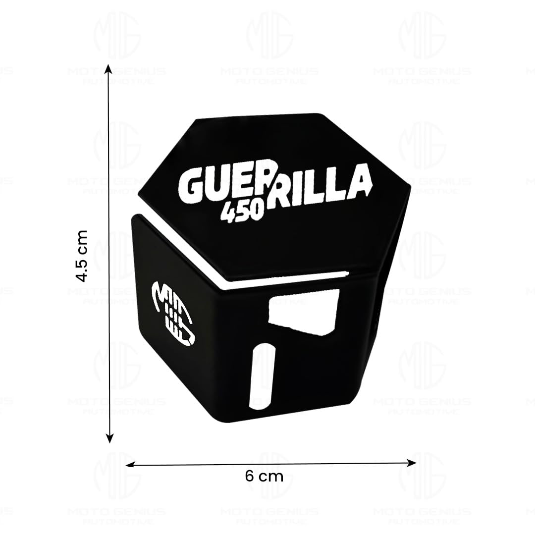MOTO GENIUS Stainless Steel Rear Brake Oil Reservoir Guard for Guerrilla Motorbike | Durable Protection for Brake System (Black)