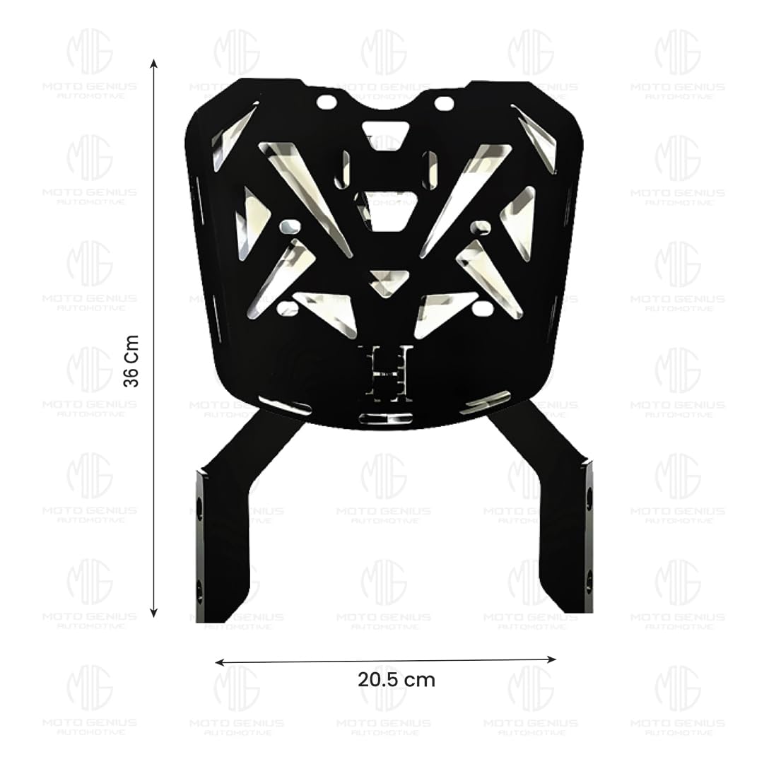 MOTO GENIUS Rear Luggage Rack for RE Hunter 350 | Durable Expedition Luggage Carrier | Heavy-Duty Rear Rack for Hunter 350