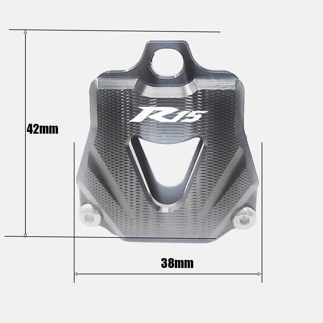 MOTO GENIUS CNC Aluminum Key Shell Case Cover for R15 V3 &V4 | Premium Protection with Stylish Finish (Silver)