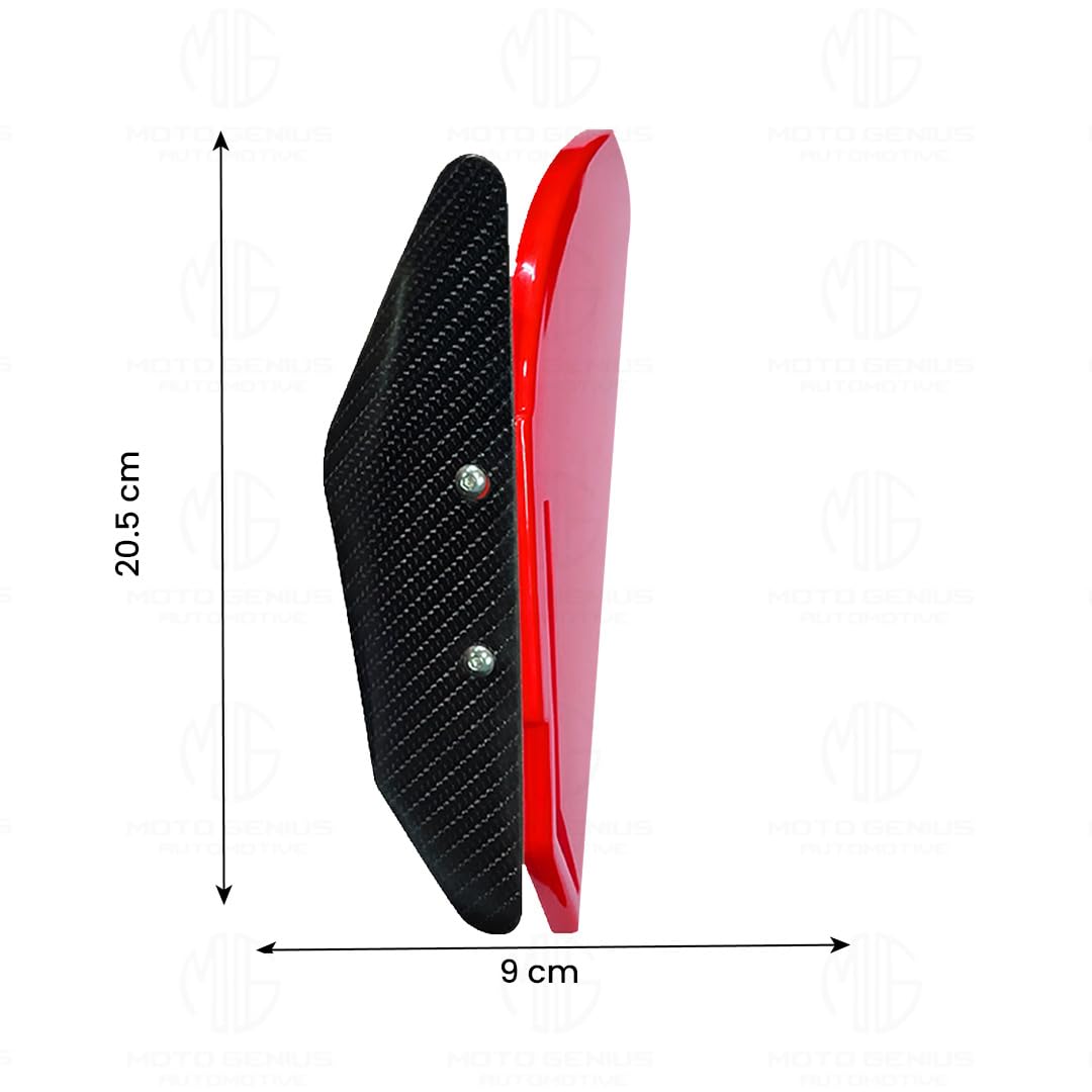 MOTO GENIUS Heavy-Duty Universal Plastic Side Wings for Sport Bikes | Aerodynamic, Lightweight, and Stylish Upgrade ()