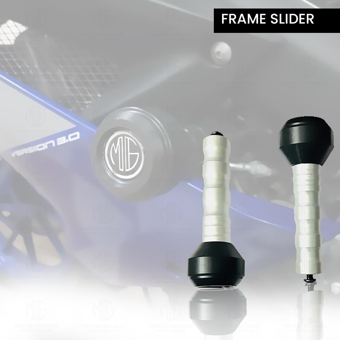 MOTO GENIUS Frame Slider Crash Protection Guard for Yamaha R15 V4 | Premium Motorcycle Protector for Enhanced Safety and Stability | Easy Installation, Durable Design