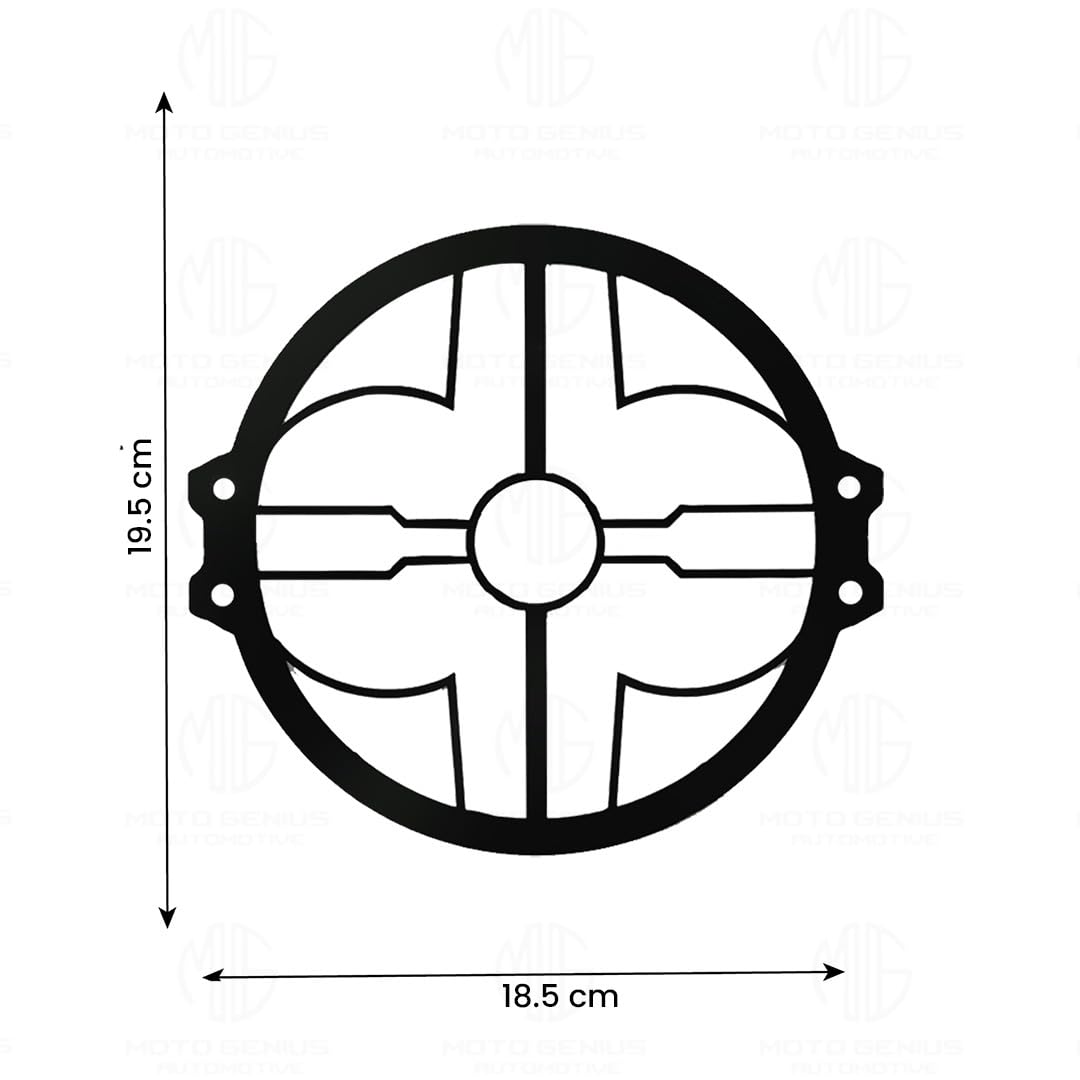 MOTO GENIUS Front Headlight Grill Guard for RE Himalayan 450 Motorbike | Durable Metal Protective Head Light Frame Protector