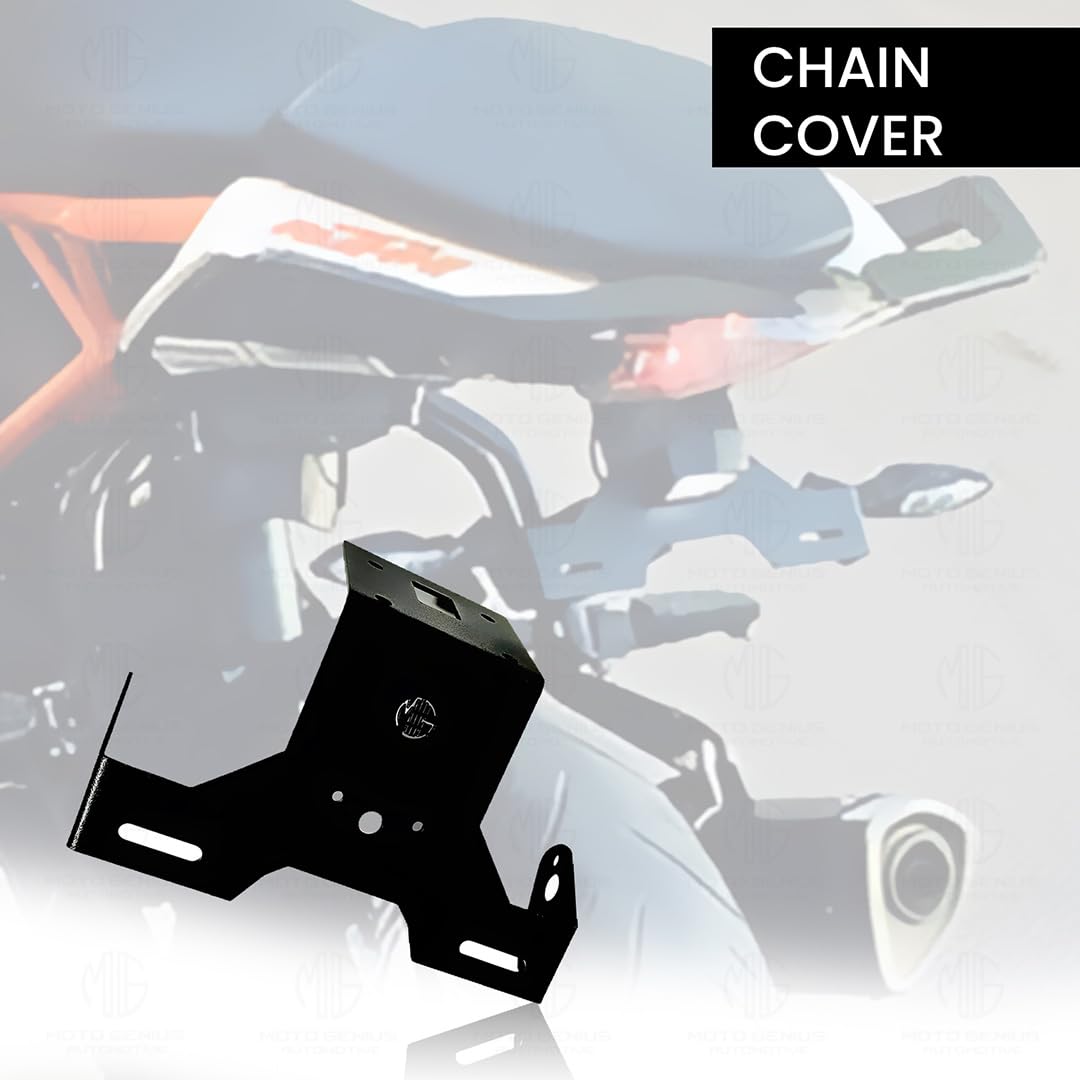 MOTO GENIUS Heavy Metal Tail Tidy Number Plate Holder for KTM RC Duke 125 200 250 390 | License Plate Bracket for Duke & RC (Black)