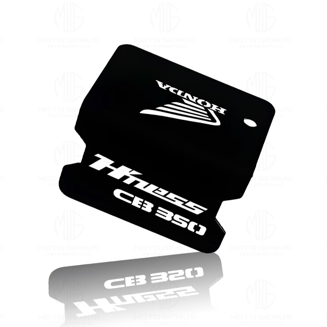 MOTO GENIUS Front Disc Brake Fluid Reservoir Oil Cap for Honda Hnees CB 350 Motorbike | Replacement for Enhanced Durability and Performance (Black)