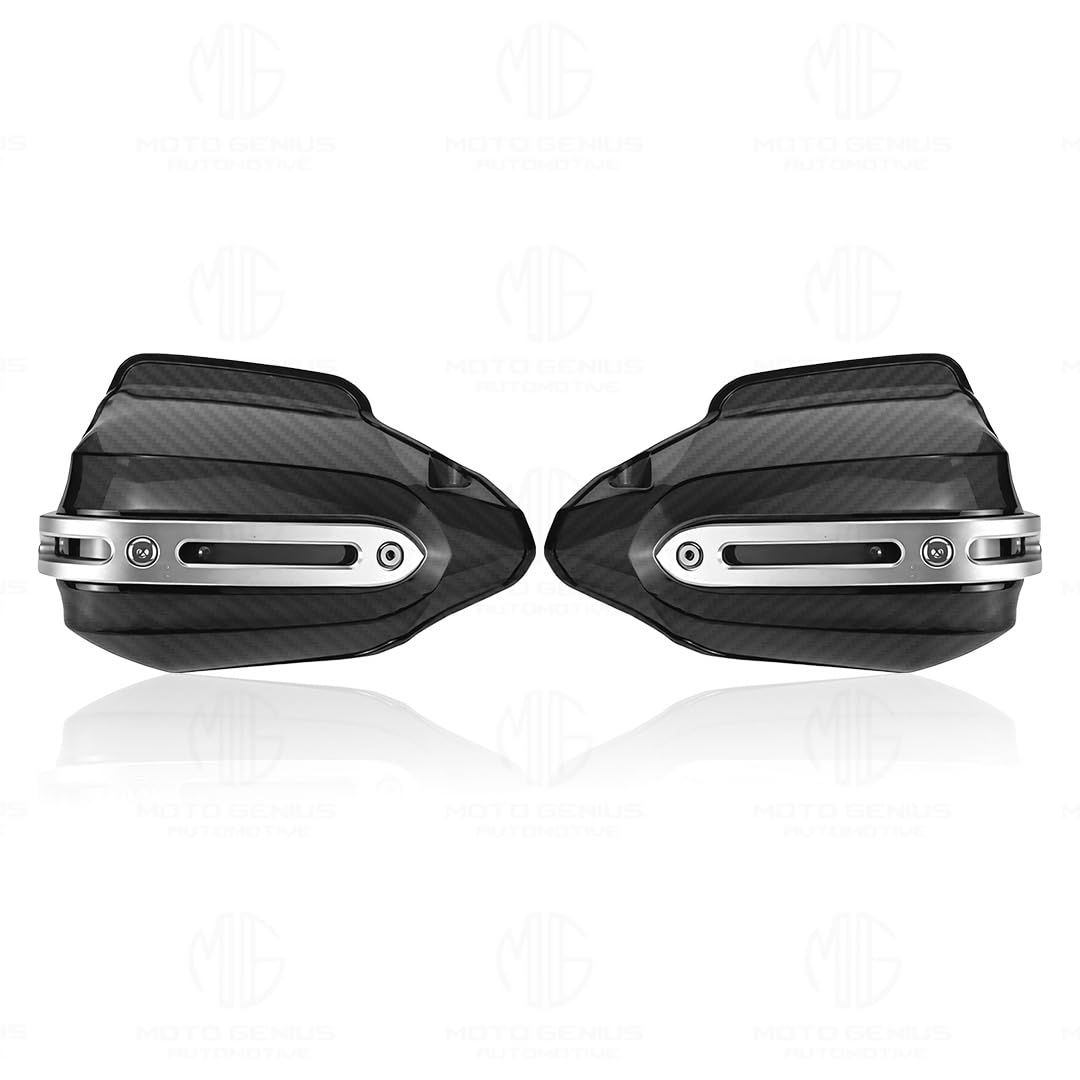 MOTO GENIUS Universal Bike Hand Guards Protectors | Wind Deflector Made for Hand Safety While Riding All Motorcycle