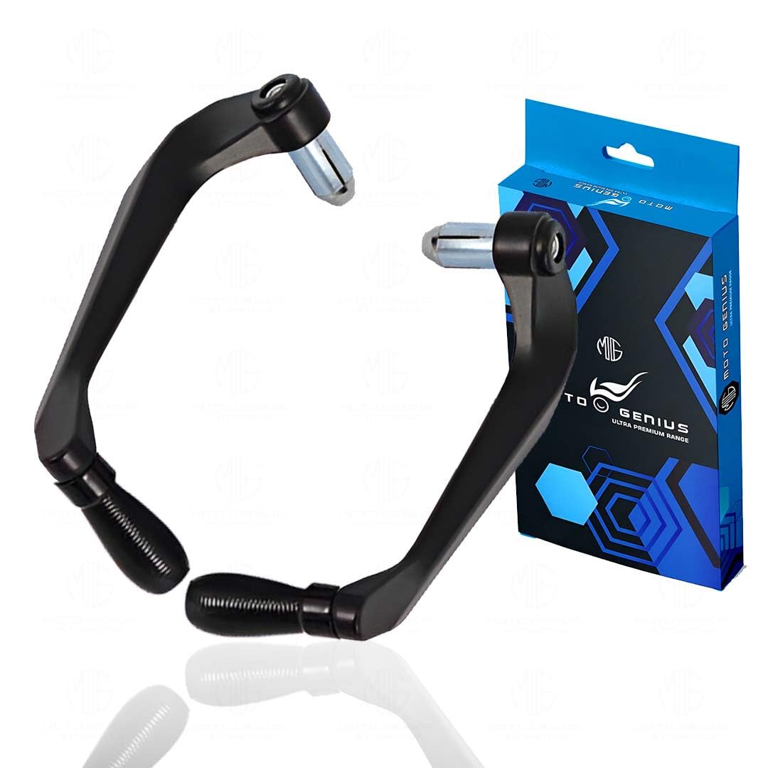 MOTO GENIUS Adjustable CNC Brake Clutch Lever Protector Guard for Motorcycles & Bikes | Universal Fit, Durable Aluminum, Lever Protection, Minimalist Design ()