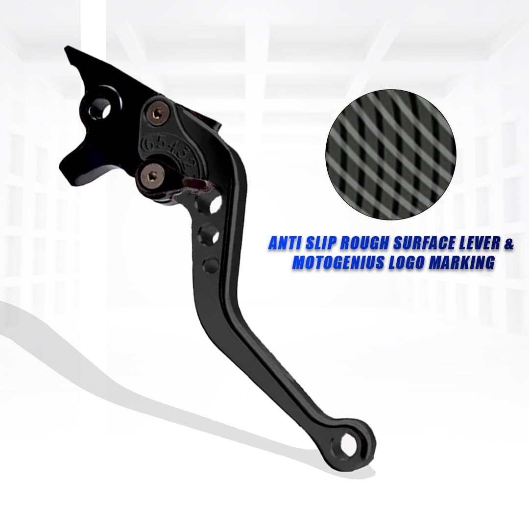MOTO GENIUS Heavy Duty 6-Position Adjustable Clutch & Brake Lever Set for R15 V3 NON ABS Motorbike | CNC Aluminum | Easy Installation | Ergonomic Motorcycle Hand Levers
