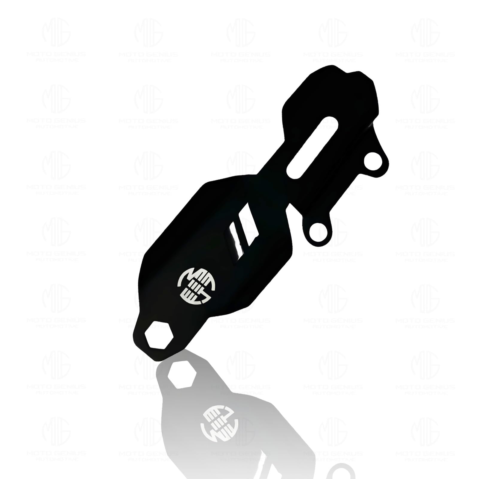 MOTO GENIUS Stainless Steel Master Cylinder Guard for RE Interceptor Motorbike | Heavy-Duty, Impact-Resistant Protection for Motorcycle Brake Systems |Durable Steel Construction (Black)