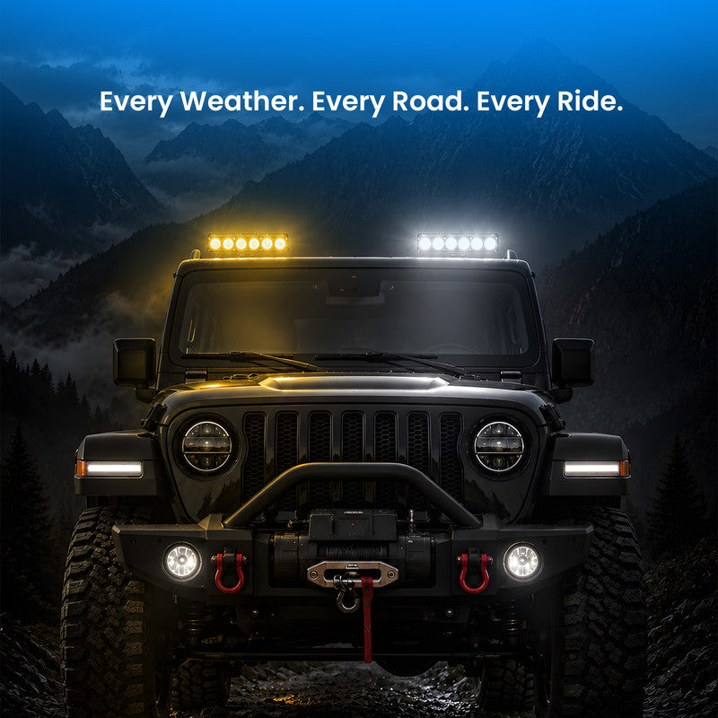 65W 6 LED Fog Light for Car, Bike, Truck & Van | Super Bright Waterproof Fog Lamp, Multi-Mode, 12-80V