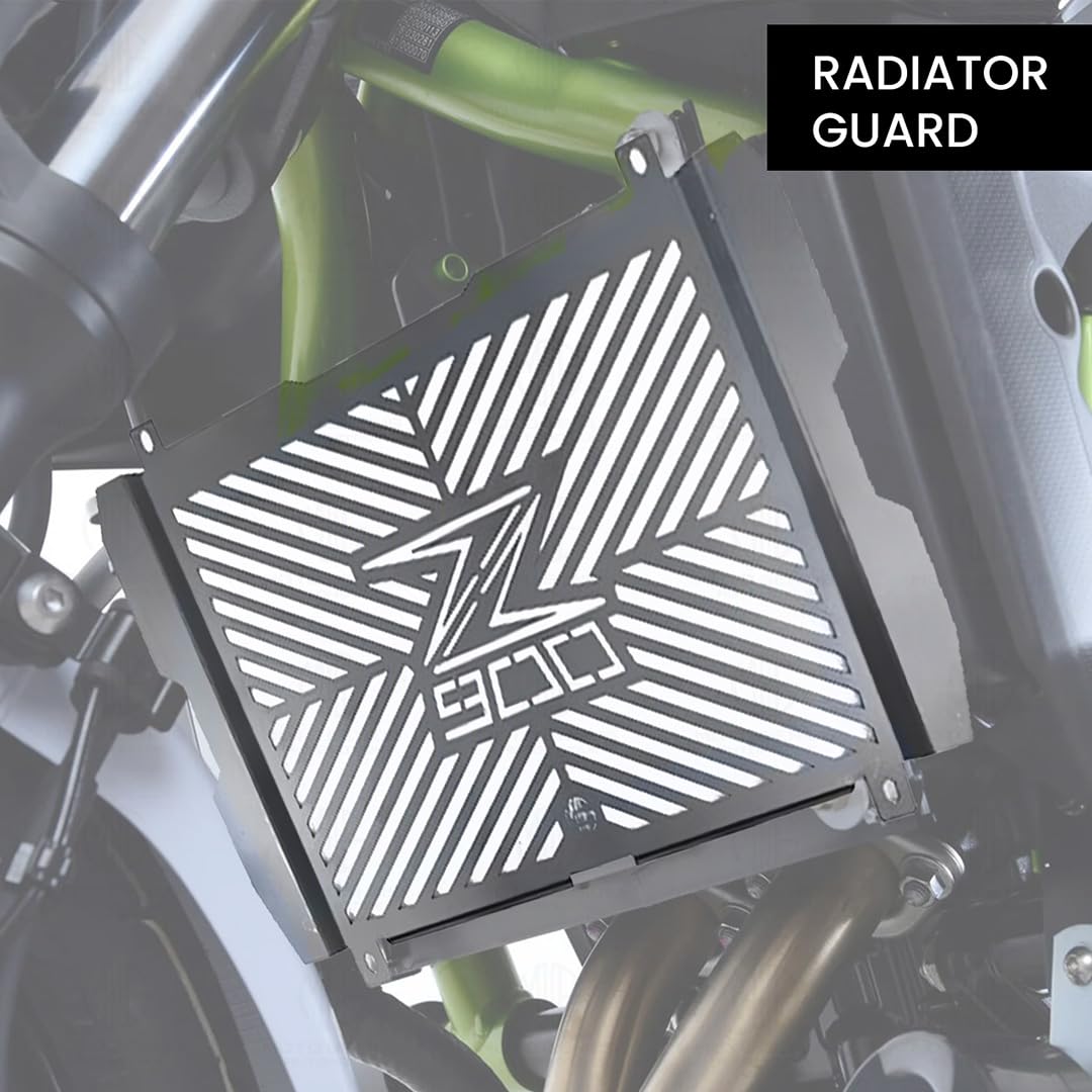 MOTO GENIUS Stainless Steel Radiator Grill Cover Guard Protector for Ninja 250/300 | Durable Engine Cooling Protection | Rust-Resistant, Easy Installation