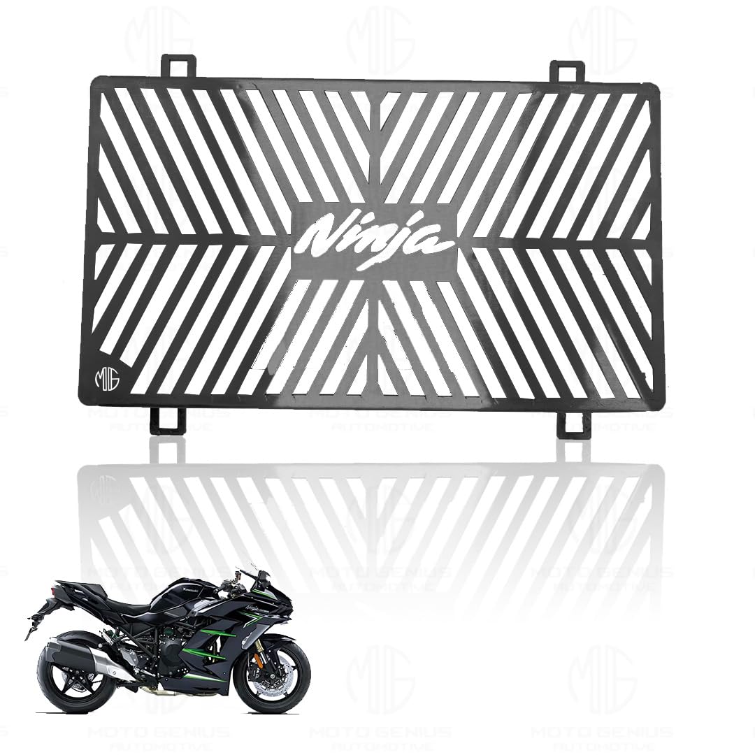 MOTO GENIUS Stainless Steel Radiator Grill Cover Guard Protector for Ninja 250/300 | Durable Engine Cooling Protection | Rust-Resistant, Easy Installation